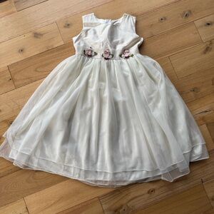Dimples Los‎ Angeles White Ruffled Tiered Sundress for flower girl dress